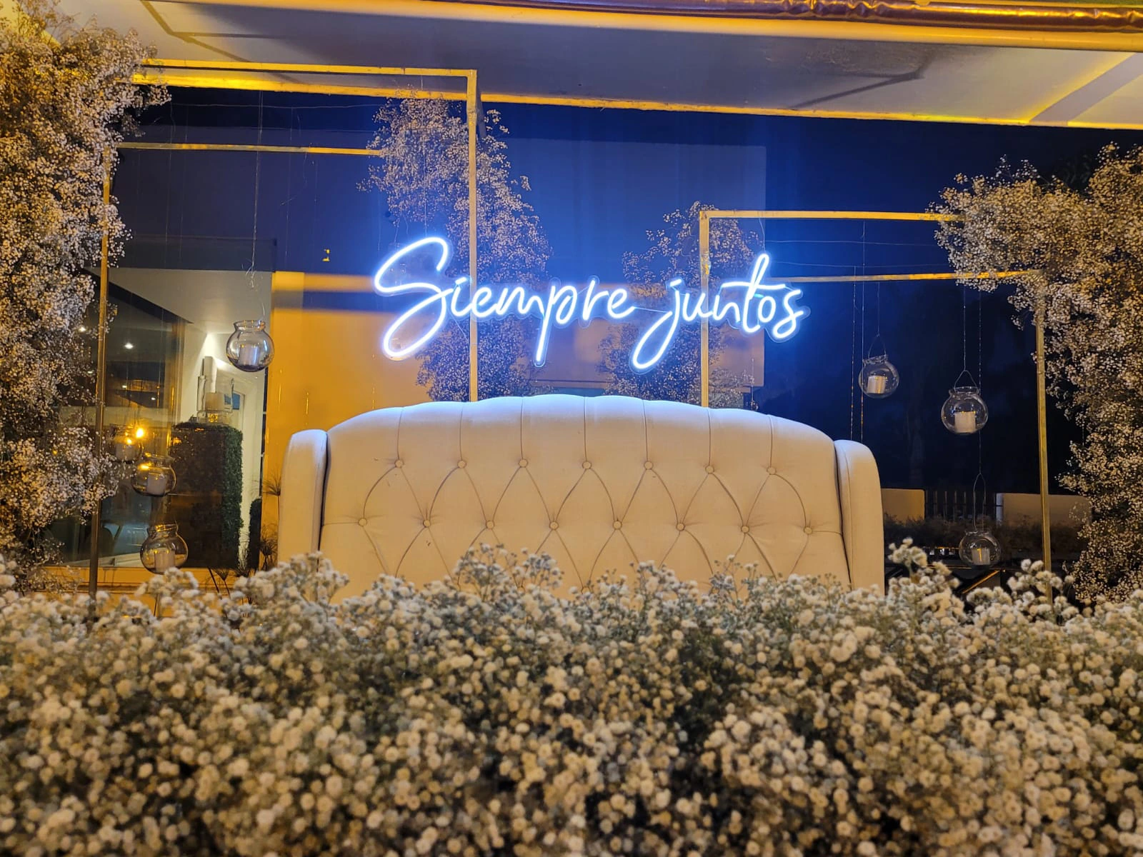 Decoración Siempre juntos preparada para una boda en Puntarena